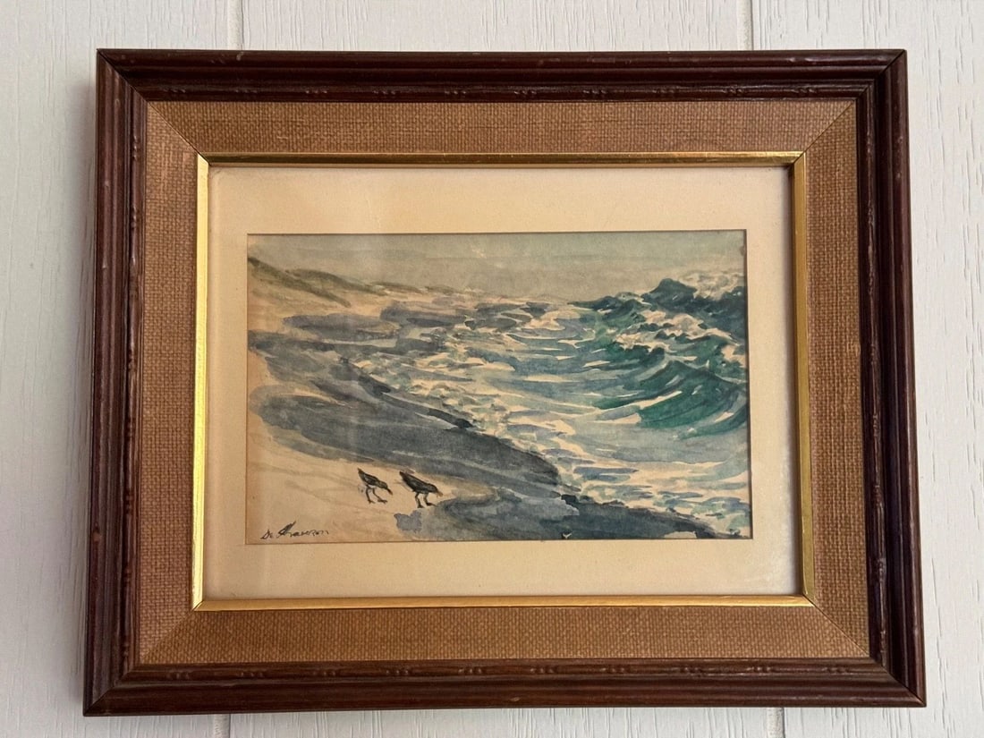 VINTAGE CALIFORNIA ARTIST DEANNA DE CHAURON SEA SCAPE (1 of 2)