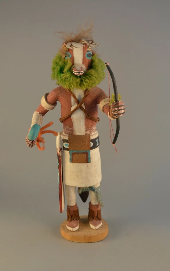 VINTAGE HOPI INDIAN KACHINA - BADGER - 11" TALL (1 of 1)
