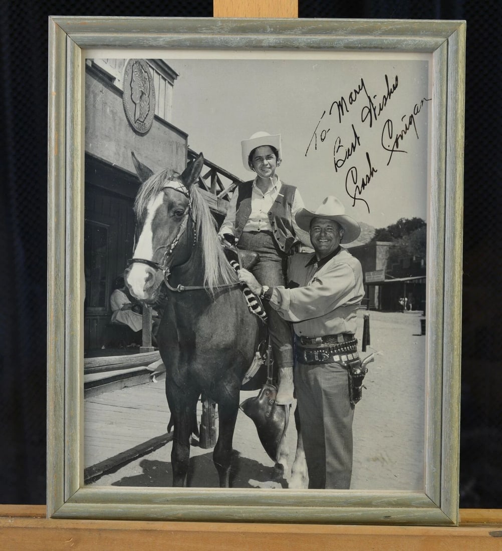 VTG AUTOGRAPHED OLD WEST COWBOY PHOTOGRAPH - RAY CRASH CORRIGAN AT CORRIGANVILLE: VTG AUTOGRAPHED OLD WEST COWBOY PHOTOGRAPH - RAY CRASH CORRIGAN AT CORRIGANVILLE Item Description: This vintage photograph has been autographed by Ray Crash Corrigan. Crash began as a Hollywood stuntm