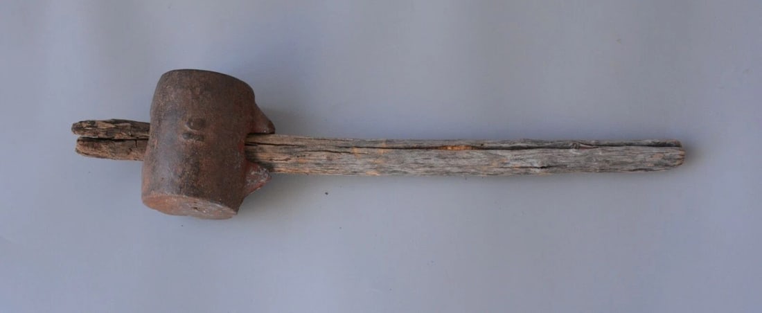 ANTIQUE 16 LB MAUL HEAD SLEDGE HAMMER -COWBOY FENCE POST STAKE DRIVER ARIZONA (1 of 1)