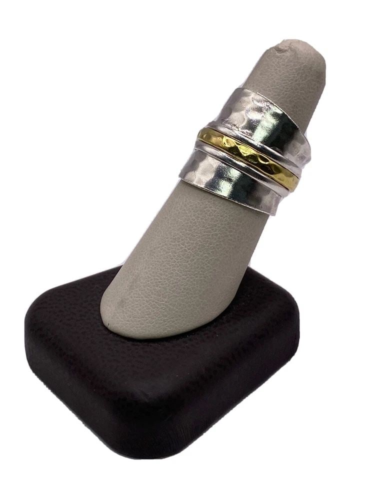 925 STERLING SILVER WITH GOLD SPINNER RING (1 of 1)