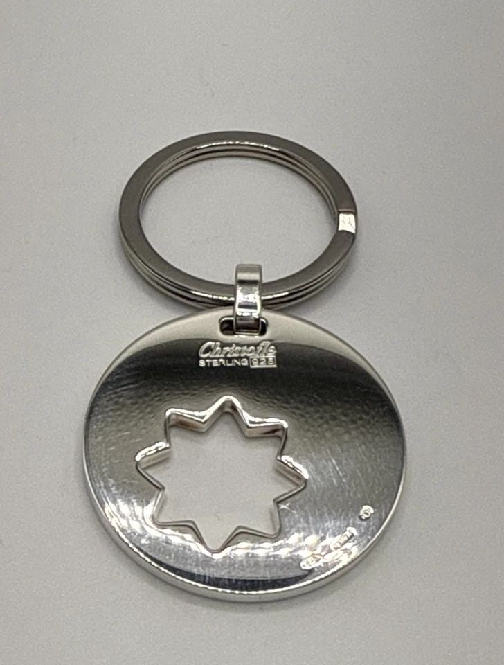 CHRISTOFLE STERLING SILVER STAR KEYCHAIN (1 of 1)