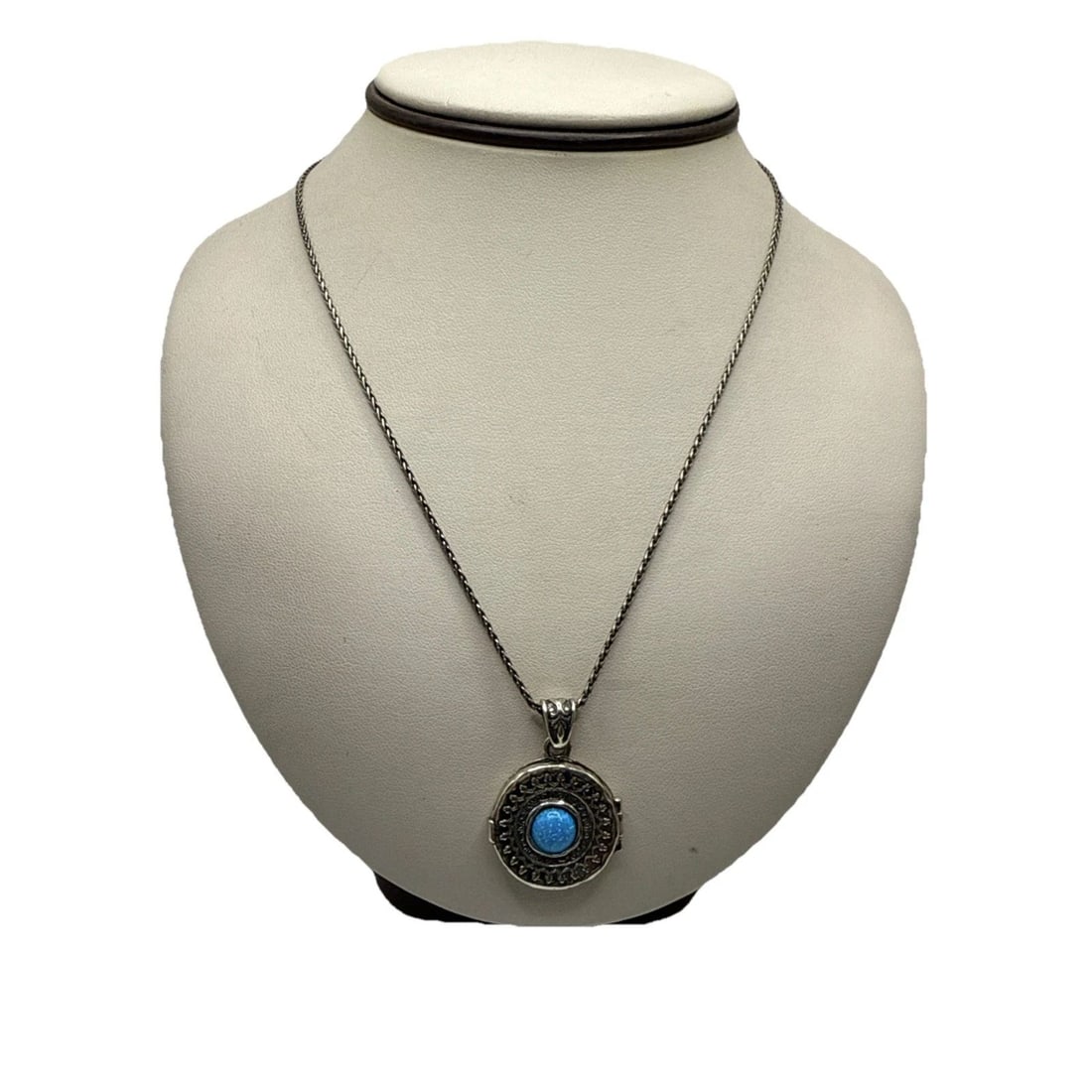 SHABLOOL STERLING SILVER ADJUSTABLE NECKLACE WITH CIRCLE LOCKET (1 of 2)