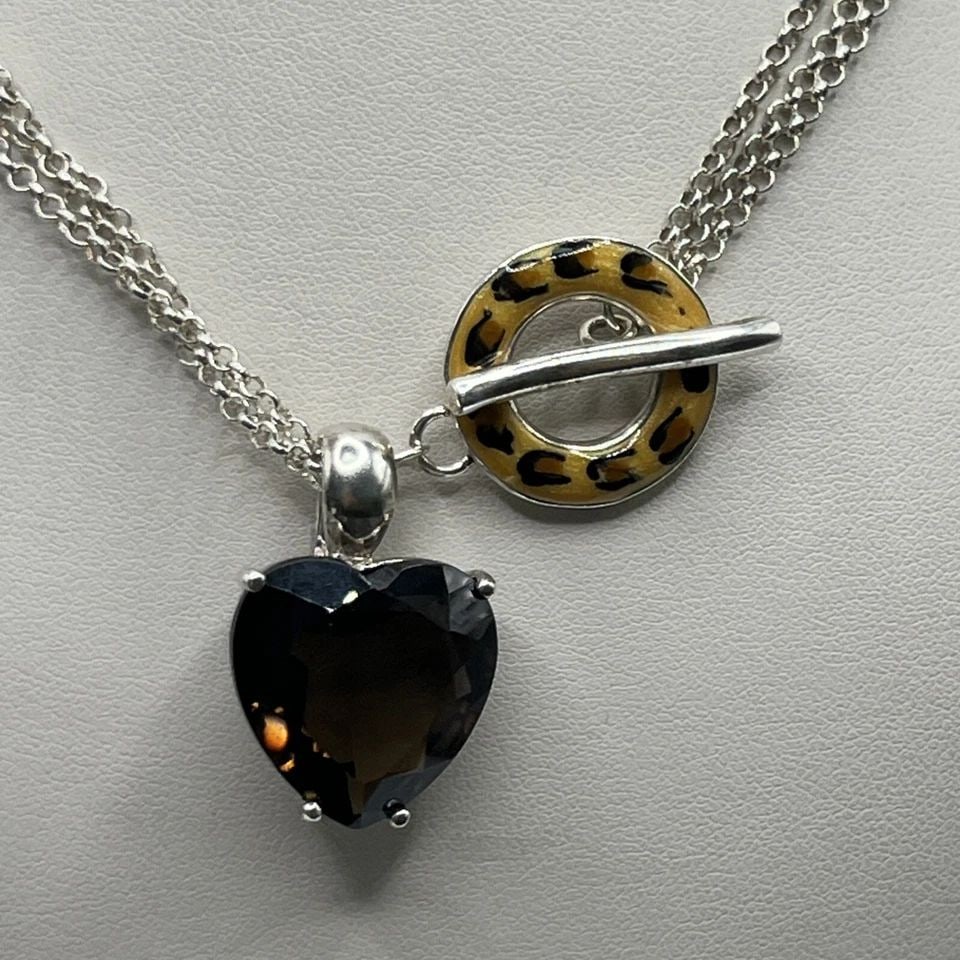 DAVID SIGAL CANADA 925 STERLING SILVER MULTI-CHAIN LEOPARD PRINT TOGGLE NECKLACE: DAVID SIGAL CANADA 925 STERLING SILVER MULTI-CHAIN LEOPARD PRINT TOGGLE NECKLACE DAVID SIGAL CANADA 925 STERLING SILVER MULTI-CHAIN LEOPARD PRINT TOGGLE NECKLACE This David Sigal Canada 925 Sterling S