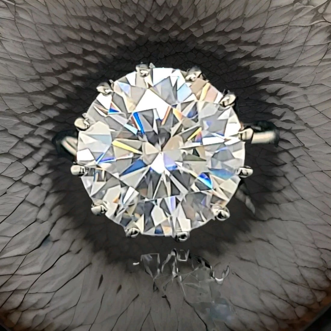 10k White Gold Vintage Engagement Ring 6.02ct. Lab Grown Simulate Diamond: 6.02CT 14K WHITE GOLD VINTAGE ENGAGEMENT RING LAB GROWN SIMULATE DIAMOND This stunning vintage engagement ring is the perfect symbol of love and commitment. Crafted from 14k white gold , it boasts a s