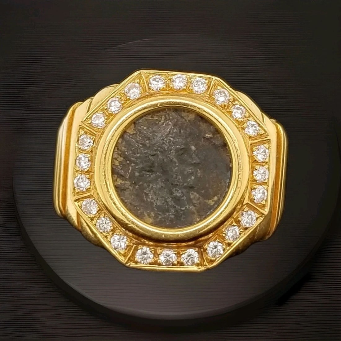 Vintage 18K Yellow Gold Antique Coin Statement Ring (1 of 2)
