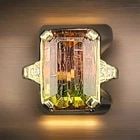 Vintage 14k Yellow Gold Engagement Ring 7.73CT. Natural Bio Tourmaline: VINTAGE 14K YELLOW GOLD ENGAGEMENT RING 7.73CT. NATURAL BIO TOURMALINE Vintage 14k yellow gold natural bio tourmaline rectangular shape center set natural bio tourmaline rectangular weight 7.73ct. siz