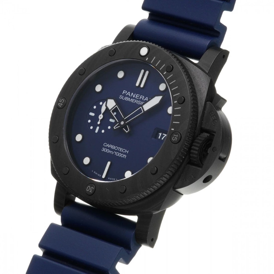 New Panerai Submersible QuarantaQuattro Carbotech 44 mm Blue Watch PAM01232: NEW PANERAI SUBMERSIBLE QUARANTAQUATTRO CARBOTECH 44 MM BLUE WATCH PAM01232
