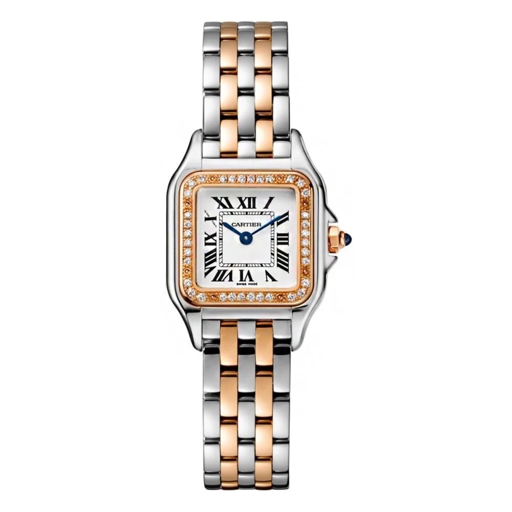 New Cartier Panthere SS & 18KRG Quartz 30 x 22 mm Silver Watch W3PN0006: NEW CARTIER PANTHERE SS & 18KRG QUARTZ 30 X 22 MM SILVER WATCH W3PN0006