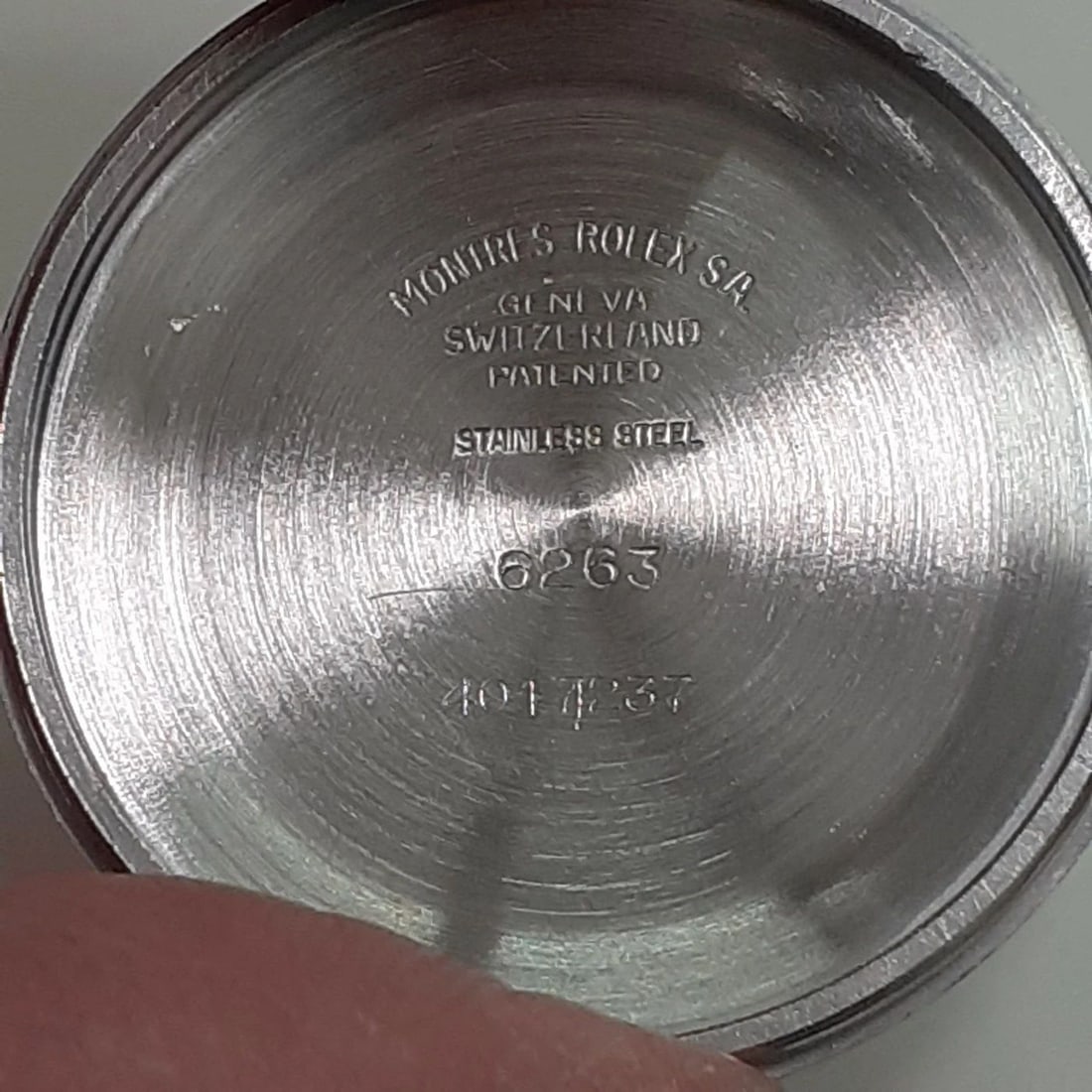 Rare Original Rolex Cosmograph Daytona Stainless Steel Watch CASE BACK 6263: RARE ORIGINAL ROLEX COSMOGRAPH DAYTONA STAINLESS STEEL WATCH CASE BACK 6263