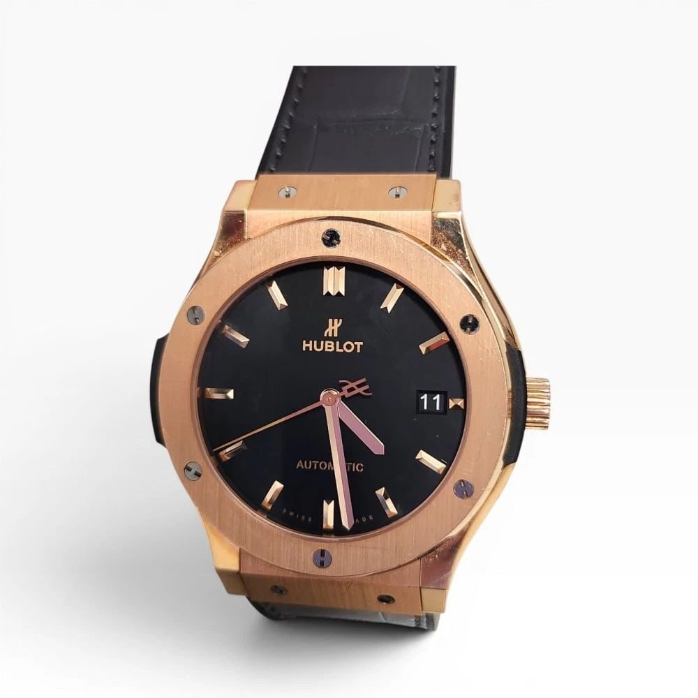 Hublot Classic Fusion 45 mm 18K Rose Gold Automatic Black Watch 511.OX.1181.LR: HUBLOT CLASSIC FUSION 45 MM 18K ROSE GOLD AUTOMATIC BLACK WATCH 511.OX.1181.LR