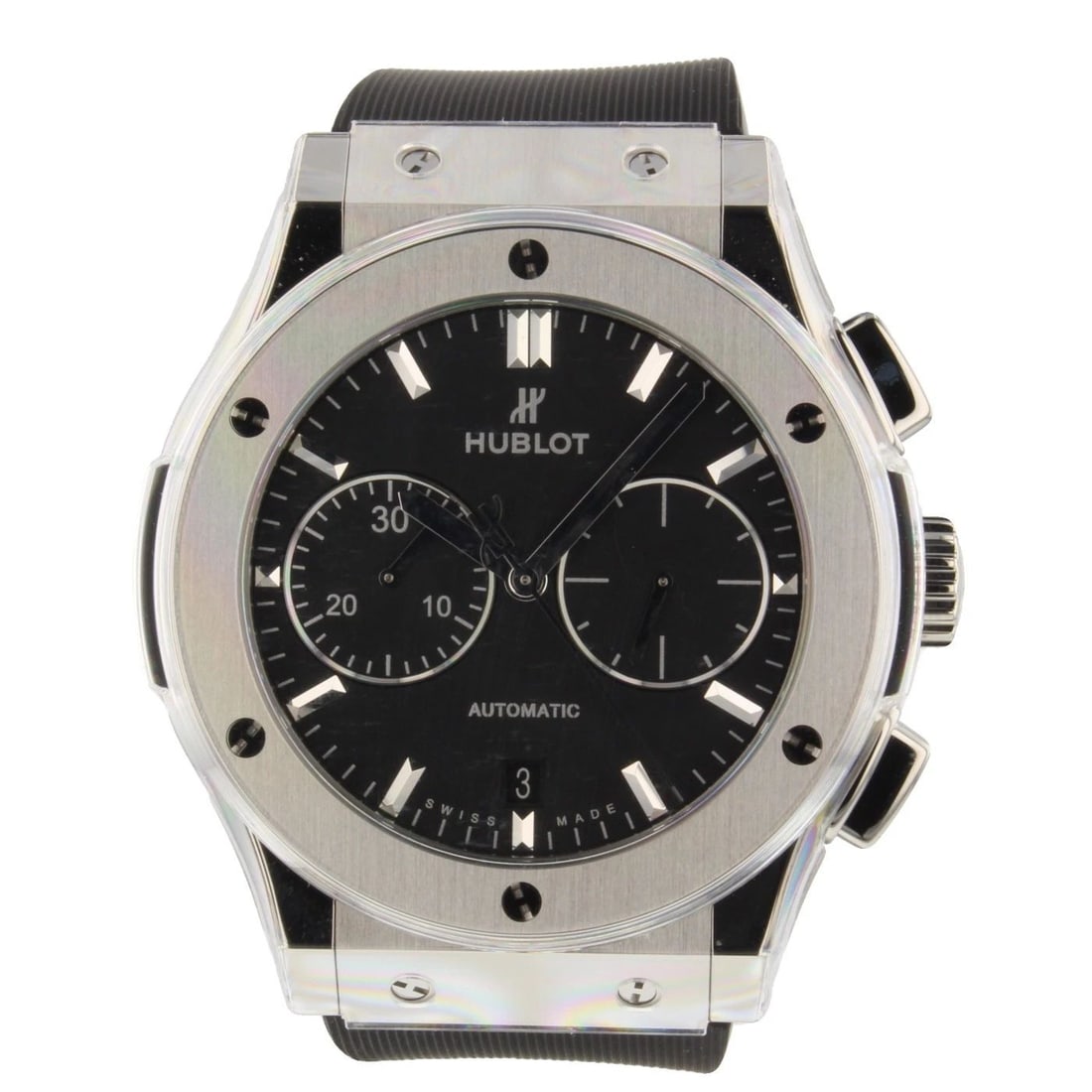 Hublot Classic Fusion Chronograph Titanium Automatic Rubber Watch 521.NX.1171.RX: HUBLOT CLASSIC FUSION CHRONOGRAPH TITANIUM AUTOMATIC RUBBER WATCH 521.NX.1171.RX