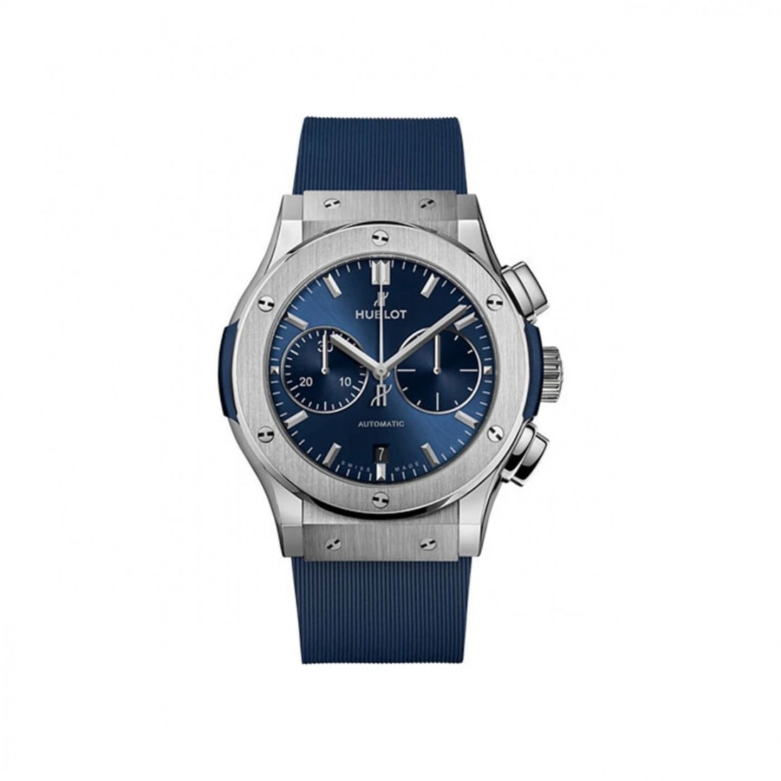 New Hublot Classic Fusion Titanium Automatic 45 mm Blue Watch 521.NX.7170.RX (1 of 2)