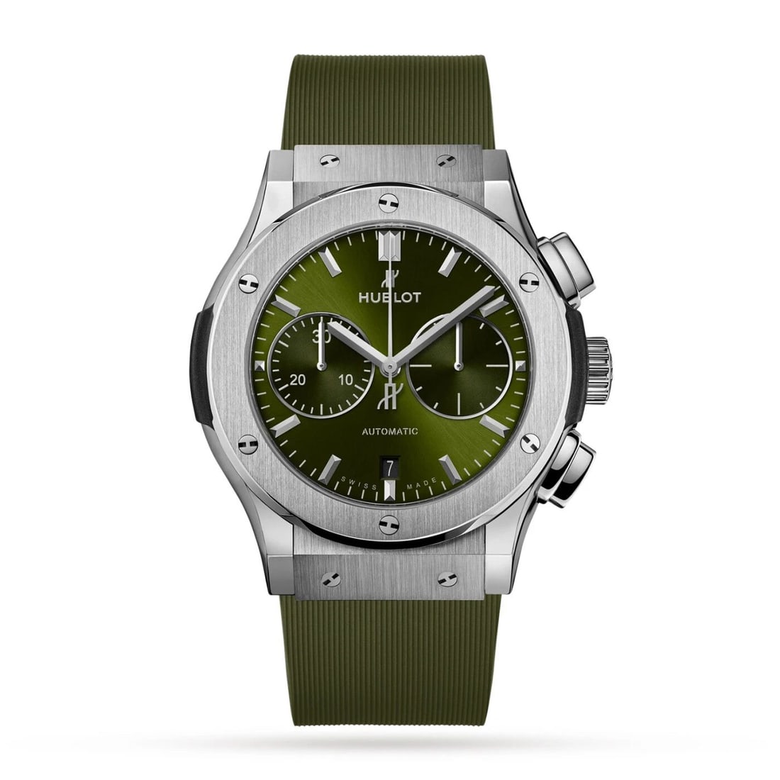 Hublot Classic Fusion Chronograph 45 mm Green Titanium Watch 521.NX.8970.RX: HUBLOT CLASSIC FUSION CHRONOGRAPH 45 MM GREEN TITANIUM WATCH 521.NX.8970.RX
