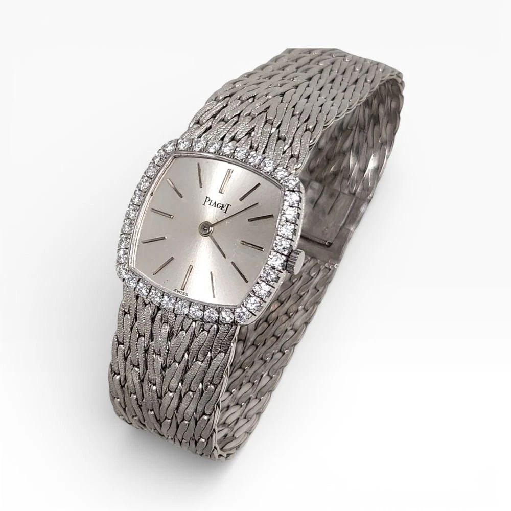 Piaget Ladies 23 mm 18K White Gold Integrated Manual Watch 9236 (1 of 2)