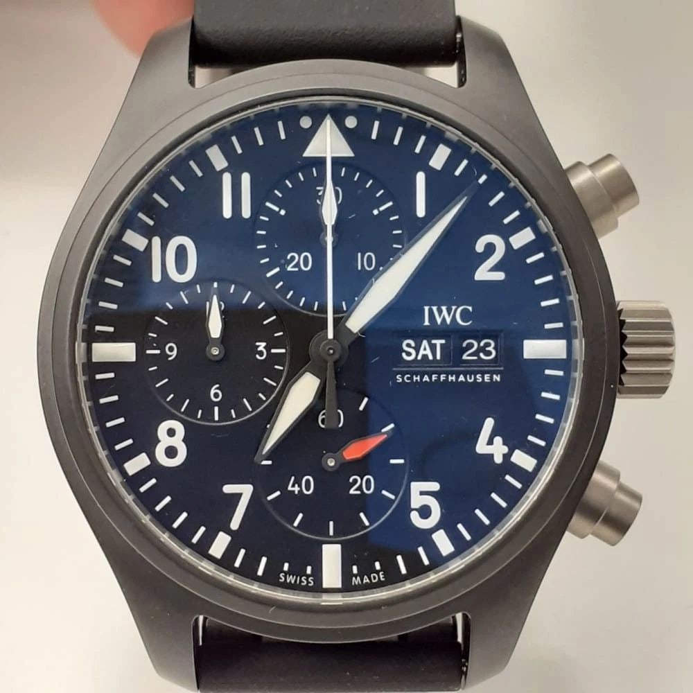 IWC Pilots Top Gun Chronograph Ceramic 41.9 mm Watch IW389401: IWC PILOTS TOP GUN CHRONOGRAPH CERAMIC 41.9 MM WATCH IW389401