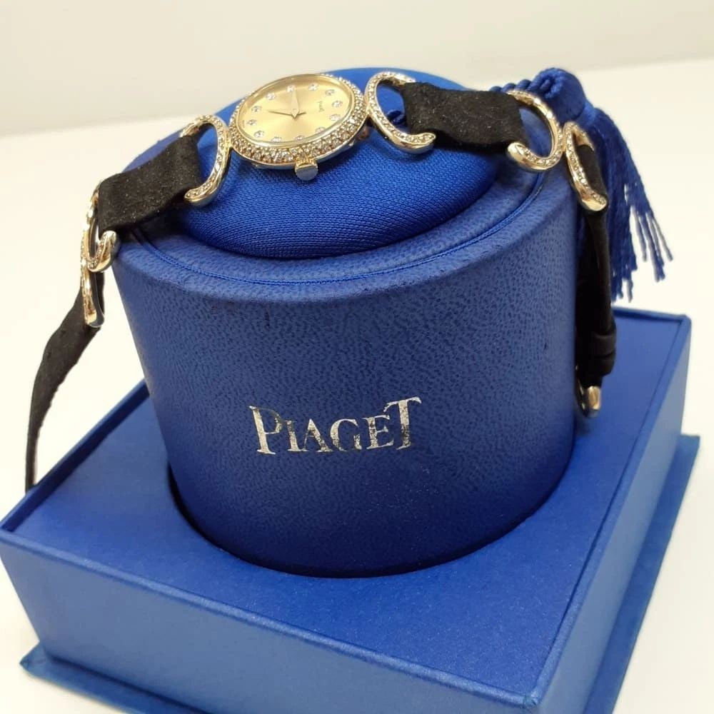 Full Set Piaget Dancer Ladies 21 mm 18K Yellow Gold Diamonds Watch 4152DB: FULL SET PIAGET DANCER LADIES 21 MM 18K YELLOW GOLD DIAMONDS WATCH 4152DB