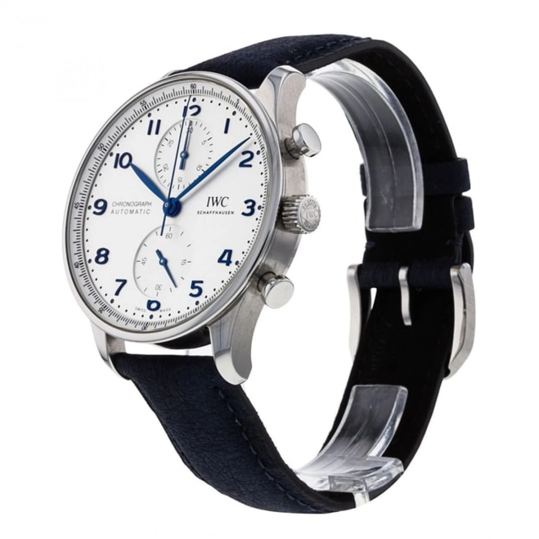 New IWC Portugieser Chronograph Stainless Steel 41mm Silver Watch IW371605: NEW IWC PORTUGIESER CHRONOGRAPH STAINLESS STEEL 41MM SILVER WATCH IW371605