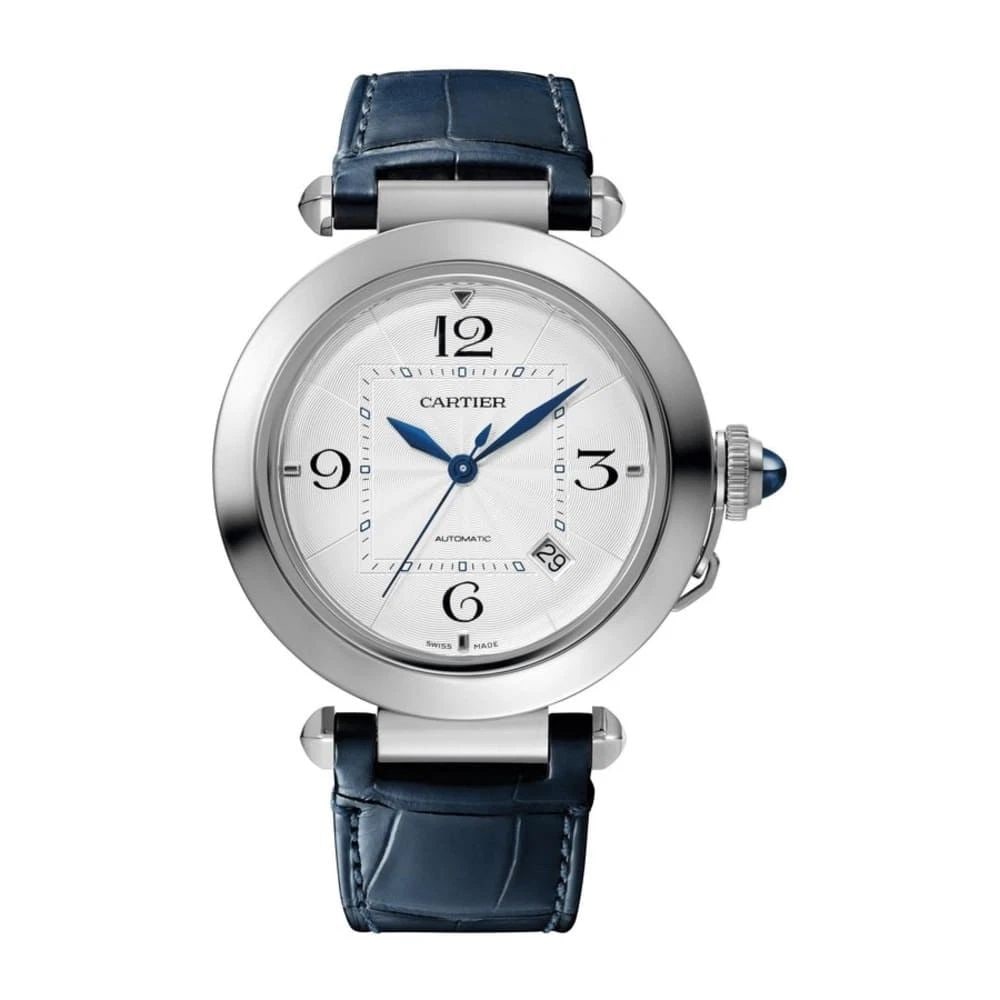 New Cartier Pasha Mens Stainless Steel Automatic 41 mm Silver Watch WSPA0010: NEW CARTIER PASHA MENS STAINLESS STEEL AUTOMATIC 41 MM SILVER WATCH WSPA0010