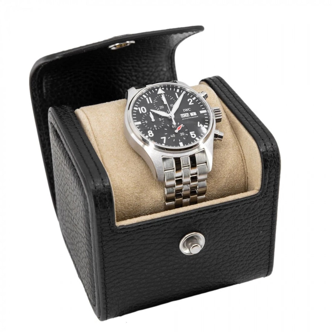 New IWC Pilots Watch Stainless Steel Automatic 41 mm Black Watch IW388113: NEW IWC PILOTS WATCH STAINLESS STEEL AUTOMATIC 41 MM BLACK WATCH IW388113