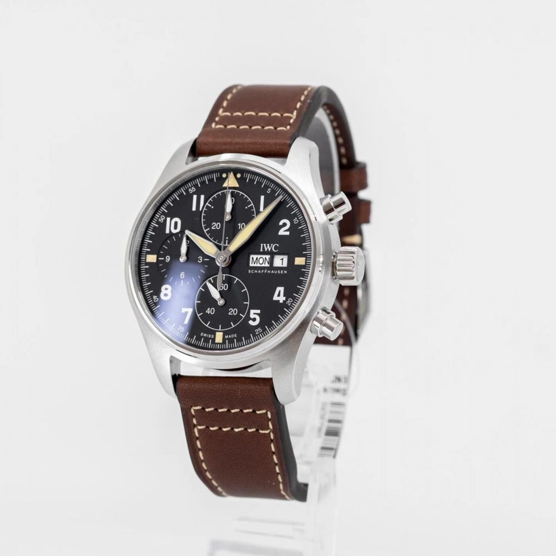 New IWC Pilots Watch Spitfire Chronograph Stainless Steel 41mm Watch IW387903: NEW IWC PILOTS WATCH SPITFIRE CHRONOGRAPH STAINLESS STEEL 41MM WATCH IW387903