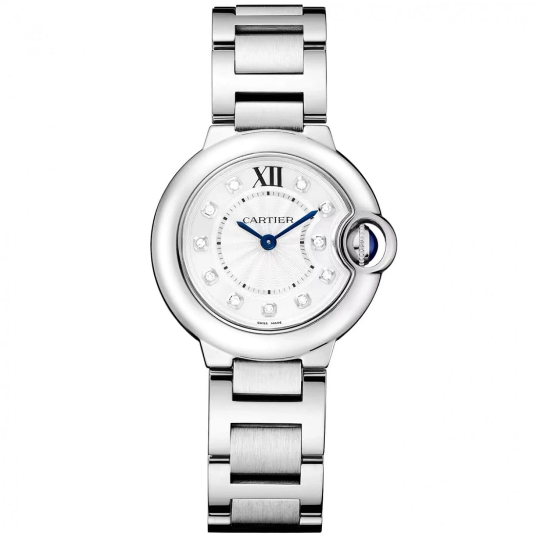 New Cartier Ballon Bleu Stainless Steel Quartz 28 mm Silver Watch W4BB0029: NEW CARTIER BALLON BLEU STAINLESS STEEL QUARTZ 28 MM SILVER WATCH W4BB0029