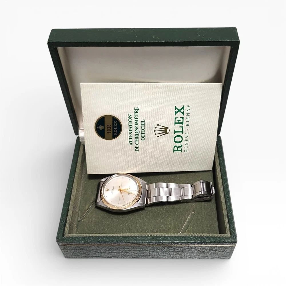 Full Set 1974 Rolex Oyster Perpetual 34mm Two Tone Zephyr Automatic Watch 1038 (1 of 2)