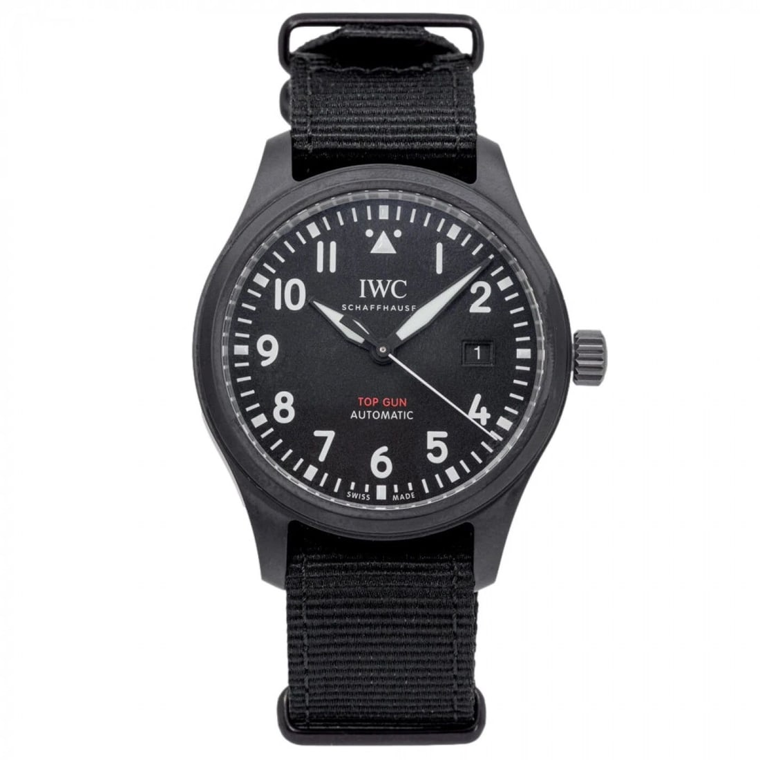 New IWC Pilots Top Gun Ceramic Automatic 41 mm Black Watch IW326906: NEW IWC PILOTS TOP GUN CERAMIC AUTOMATIC 41 MM BLACK WATCH IW326906