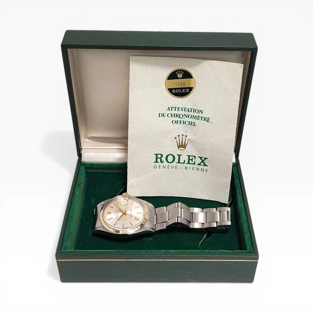 Full Set 1974 Rolex Datejust 36 mm Two Tone Oyster Automatic Watch 1600 (1 of 2)