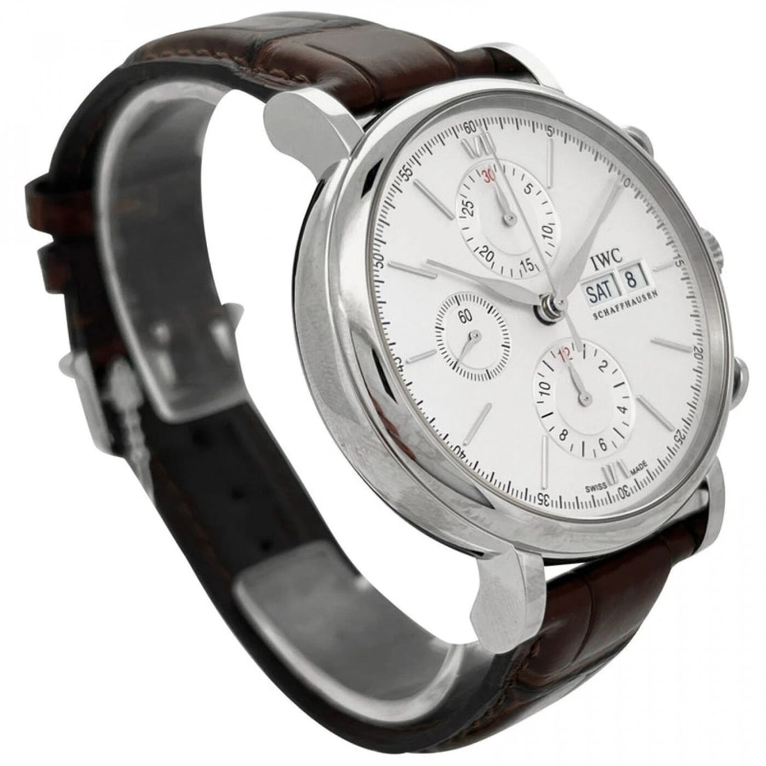 New IWC Portofino Chronograph Stainless Steel 42 mm Silver Watch IW391027: NEW IWC PORTOFINO CHRONOGRAPH STAINLESS STEEL 42 MM SILVER WATCH IW391027