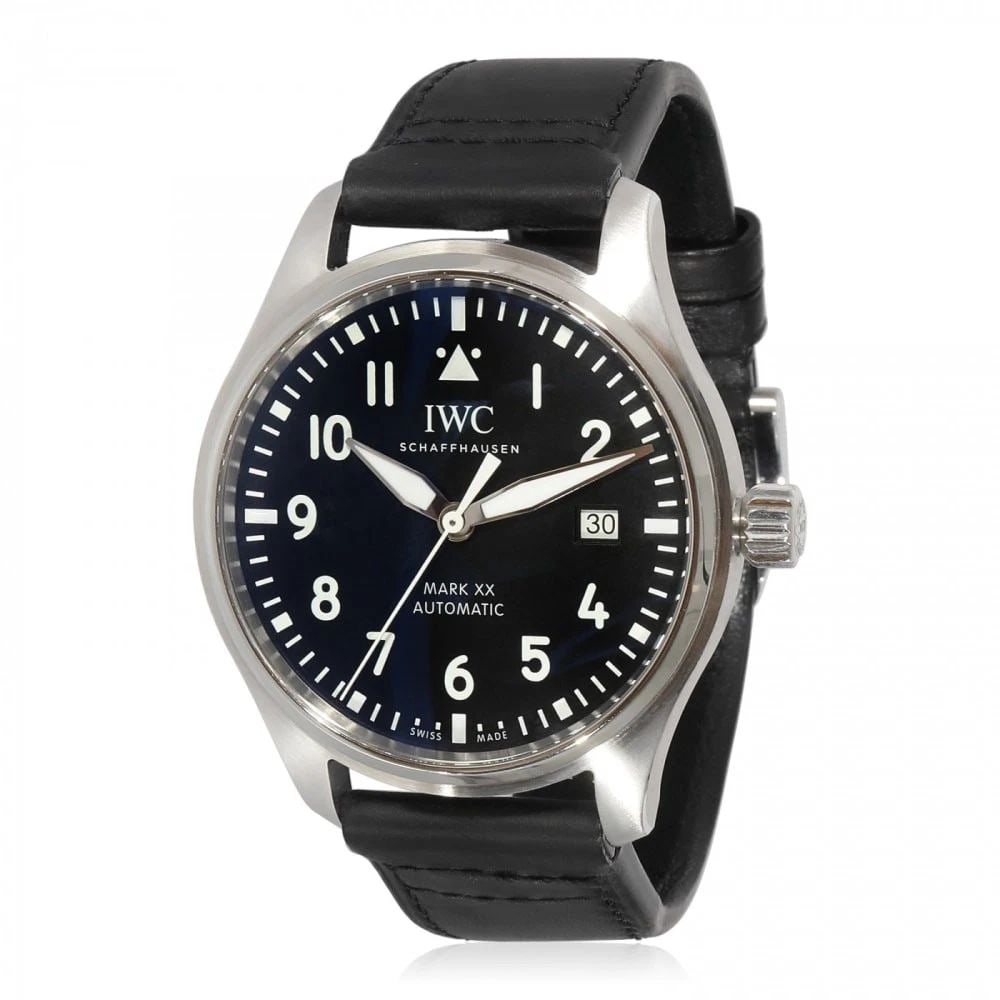 IWC Pilots Mark XX Stainless Steel Automatic 40 mm Black Watch IW328201: IWC PILOTS MARK XX STAINLESS STEEL AUTOMATIC 40 MM BLACK WATCH IW328201