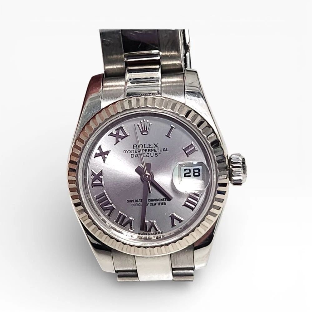 Rolex Lady Datejust 26 mm Silver Roman Dial Automatic Watch 179174 G Series 2010 (1 of 2)