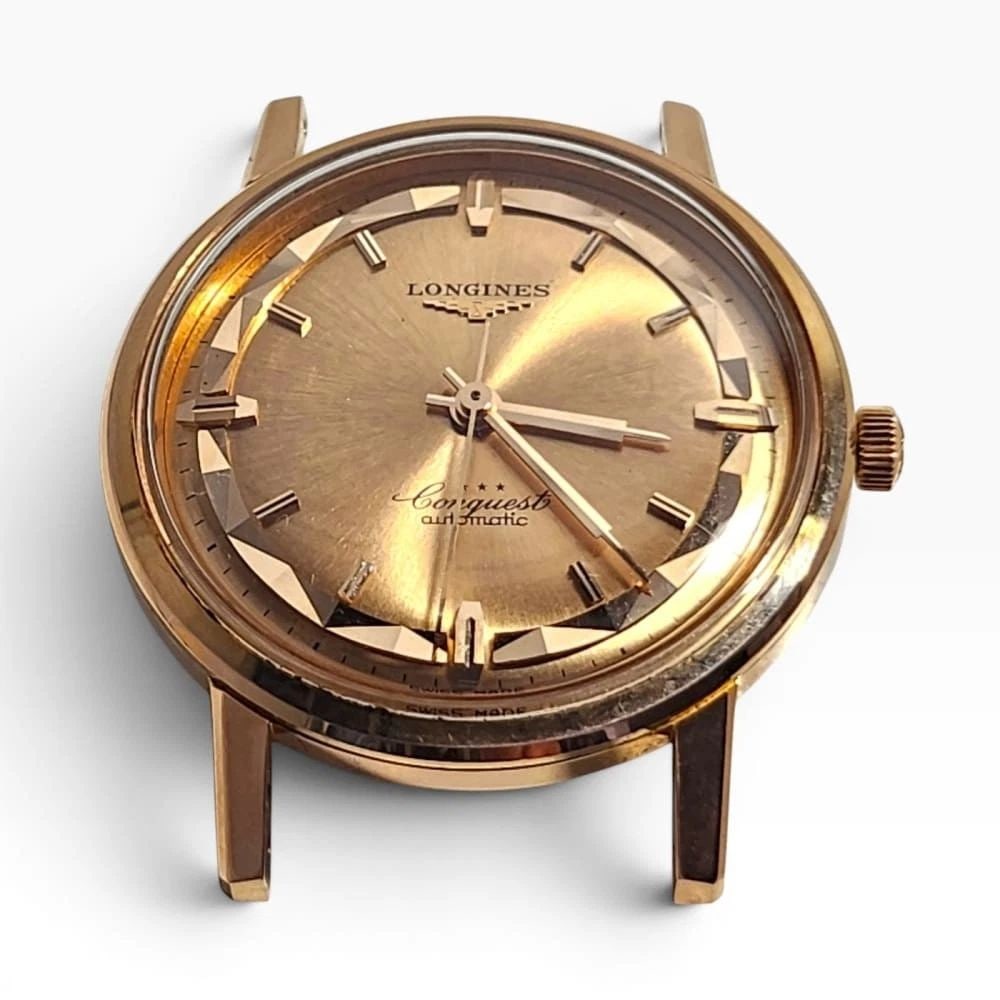 Longines Flagship 18K Yellow Gold Champagne Automatic Watch 9021 Circa 1960 (1 of 2)
