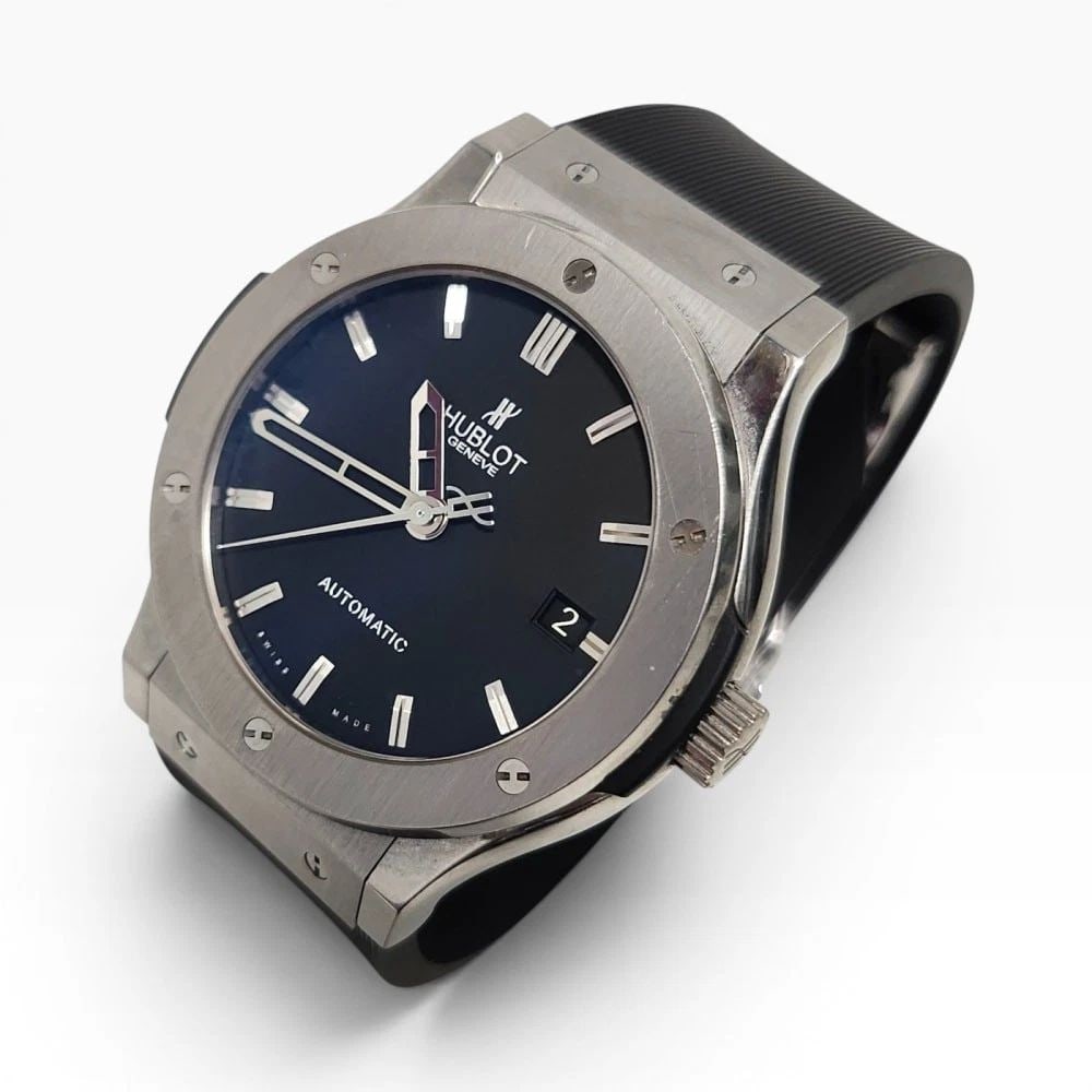 Hublot Classic Fusion 45 mm Steel Black Automatic Watch 511.NX.1170.RX (1 of 2)