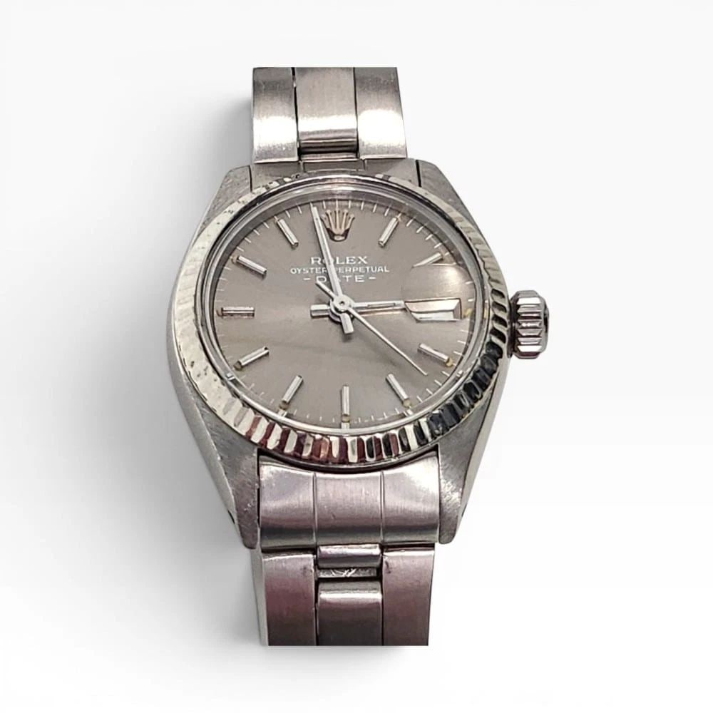 Full Set 1980 Rolex Ladies Date Grey Dial Oyster Automatic Watch 6917: FULL SET 1980 ROLEX LADIES DATE GREY DIAL OYSTER AUTOMATIC WATCH 6917