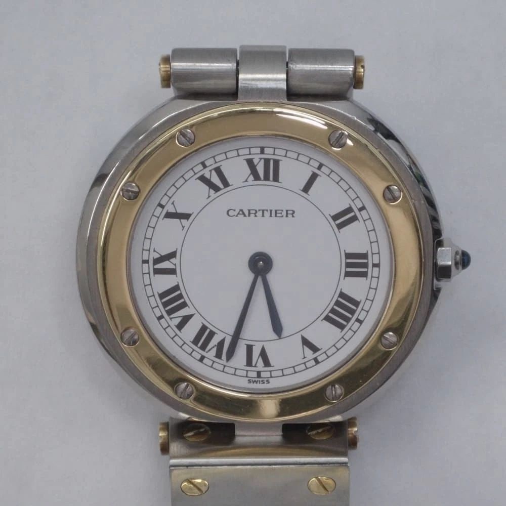 Cartier Santos Vendome 32 mm Steel 18K Yellow Gold Quartz Watch 8192: CARTIER SANTOS VENDOME 32 MM STEEL 18K YELLOW GOLD QUARTZ WATCH 8192