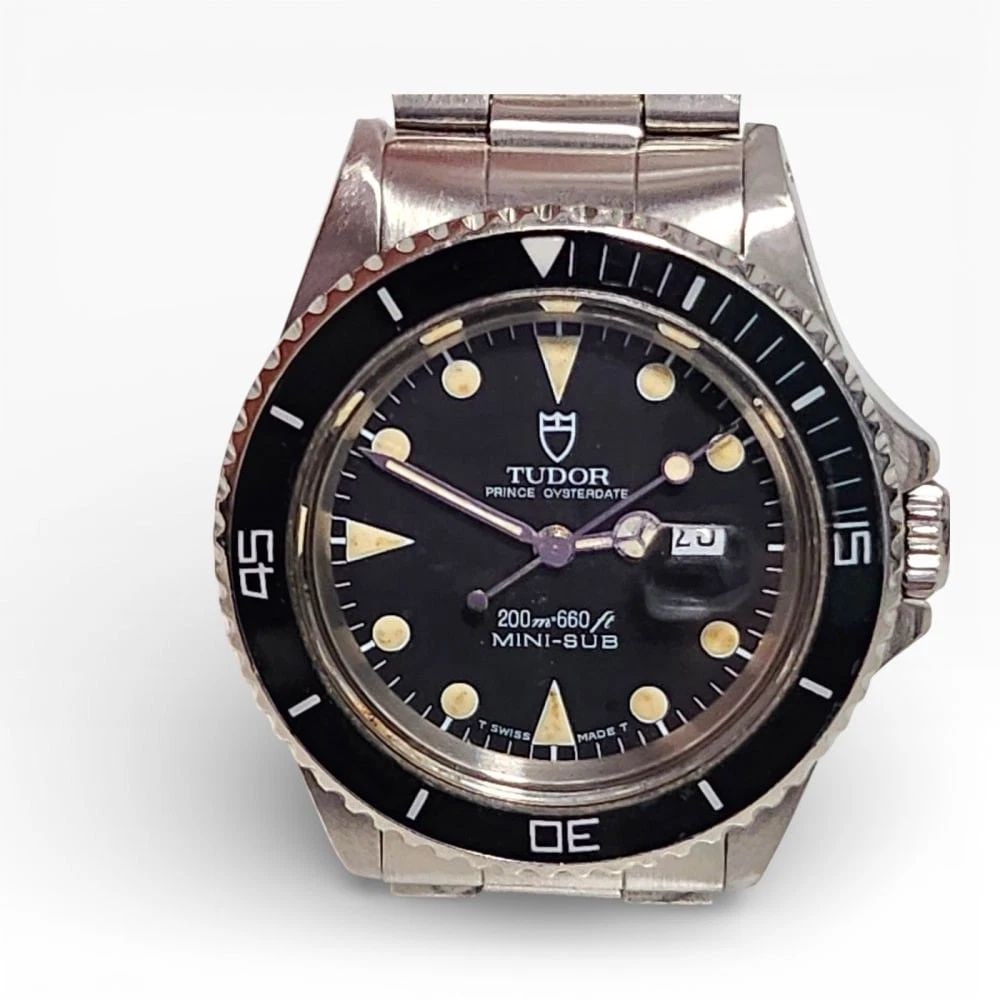 Tudor Mini Sub Prince OysterDate 33 mm Steel Black Automatic Watch 73090: TUDOR MINI SUB PRINCE OYSTERDATE 33 MM STEEL BLACK AUTOMATIC WATCH 73090