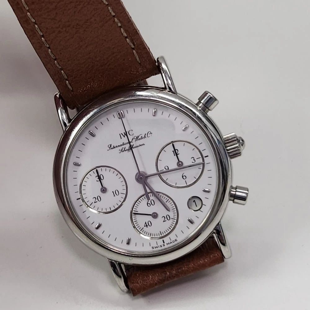 IWC Portofino Chronograph Ladies 25 mm Steel Leather Quartz Watch: IWC PORTOFINO CHRONOGRAPH LADIES 25 MM STEEL LEATHER QUARTZ WATCH