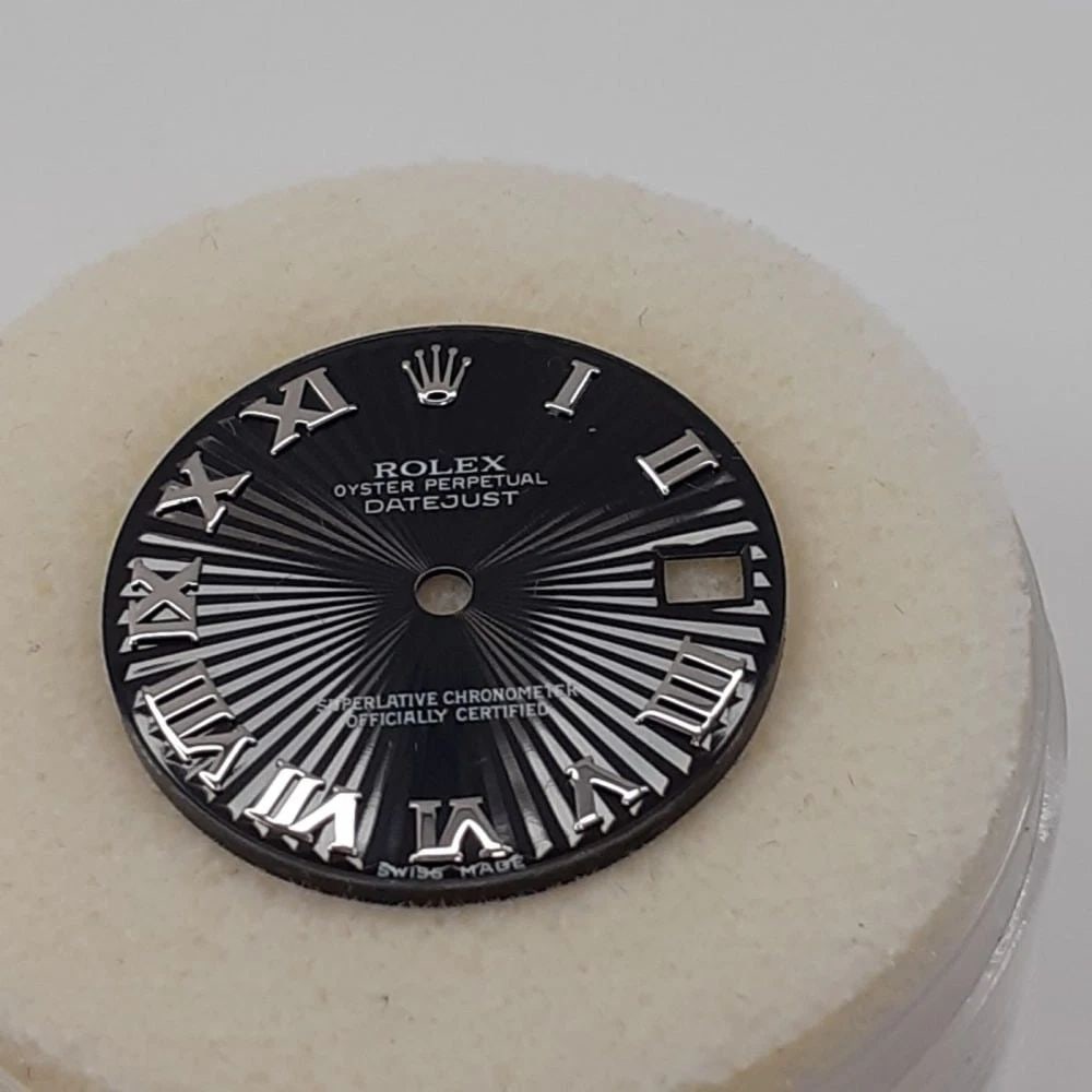 NEW BLUE ROLEX MIDSIZE DATEJUST DIAL WITH STICK MARKERS: NEW BLUE ROLEX MIDSIZE DATEJUST DIAL WITH STICK MARKERS
