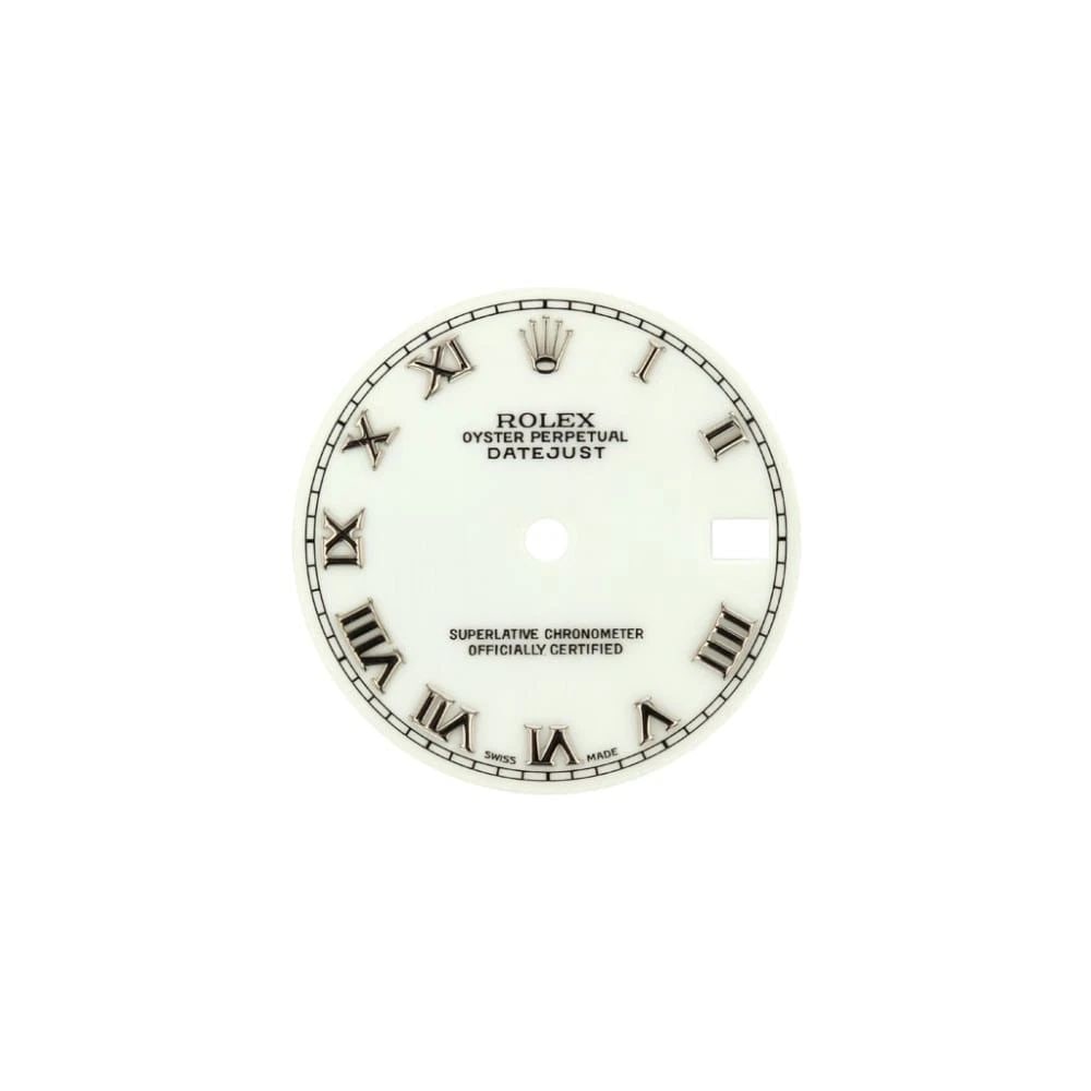 GENUINE WHITE ROLEX MIDSIZE DATEJUST 31mm ROMANS DIAL: GENUINE WHITE ROLEX MIDSIZE DATEJUST 31MM ROMANS DIAL
