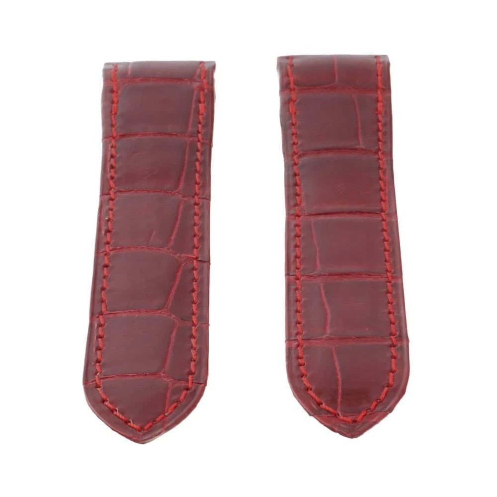 Cartier Strap Santos Genuine Alligator Shiny Red 20x18mm Factory Never Worn: CARTIER STRAP SANTOS GENUINE ALLIGATOR SHINY RED 20X18MM FACTORY NEVER WORN