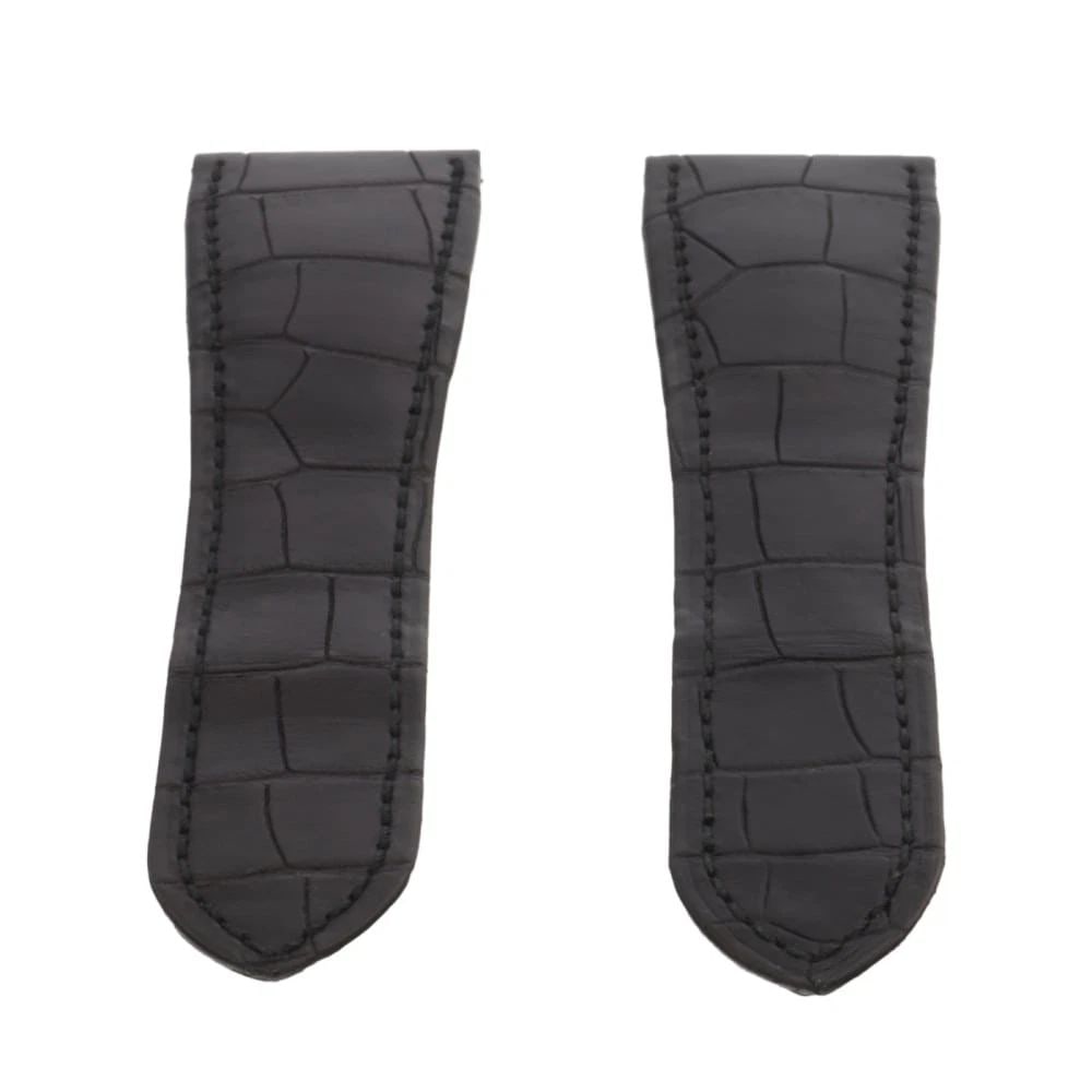 Cartier Strap Genuine Alligator Mens Black 23x17mm Factory Never Worn: CARTIER STRAP GENUINE ALLIGATOR MENS BLACK 23X17MM FACTORY NEVER WORN