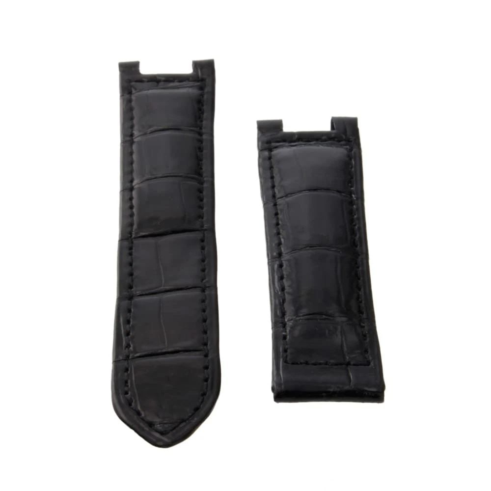 Cartier Strap Pasha Genuine Alligator Black Mens 18x16mm Factory Never Worn: CARTIER STRAP PASHA GENUINE ALLIGATOR BLACK MENS 18X16MM FACTORY NEVER WORN