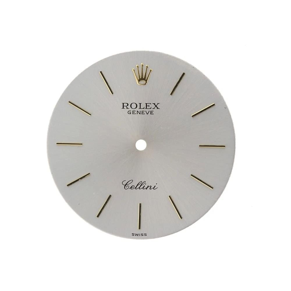 Mint Original Rolex Dial Cellini Classic Diameter 30mm Slate Silver/gold sticks: MINT ORIGINAL ROLEX DIAL CELLINI CLASSIC DIAMETER 30MM SLATE SILVER/GOLD STICKS