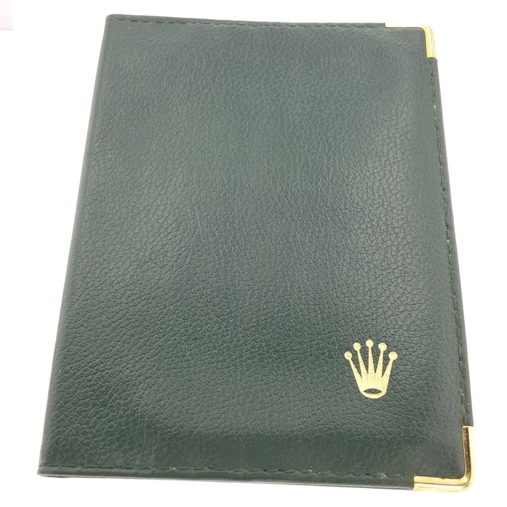 Rolex PASSPORT WALLET Rare & Vintage Green Grain Leather Large ref 0068.08.05 (1 of 2)