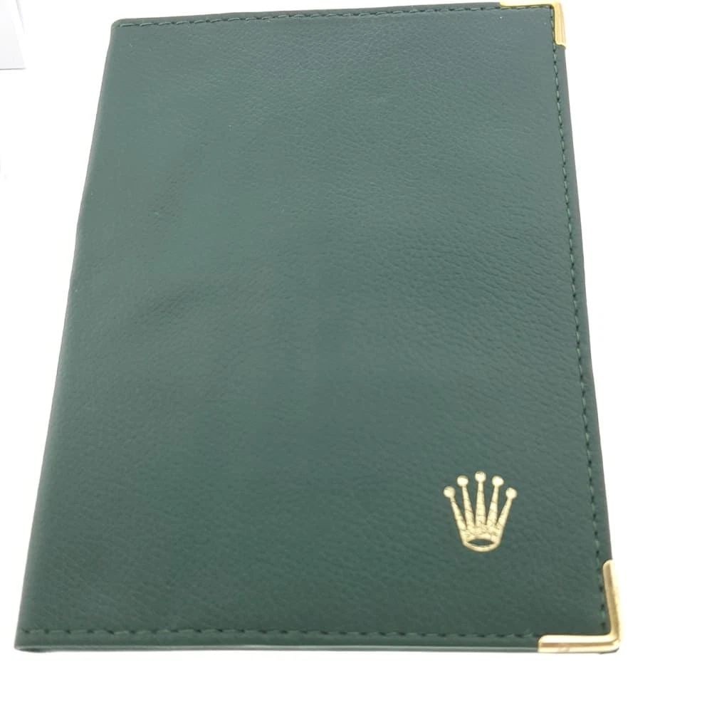 Rolex PASSPORT WALLET Rare & Vintage Green Grain Leather Large ref 0068.08.34 (1 of 2)