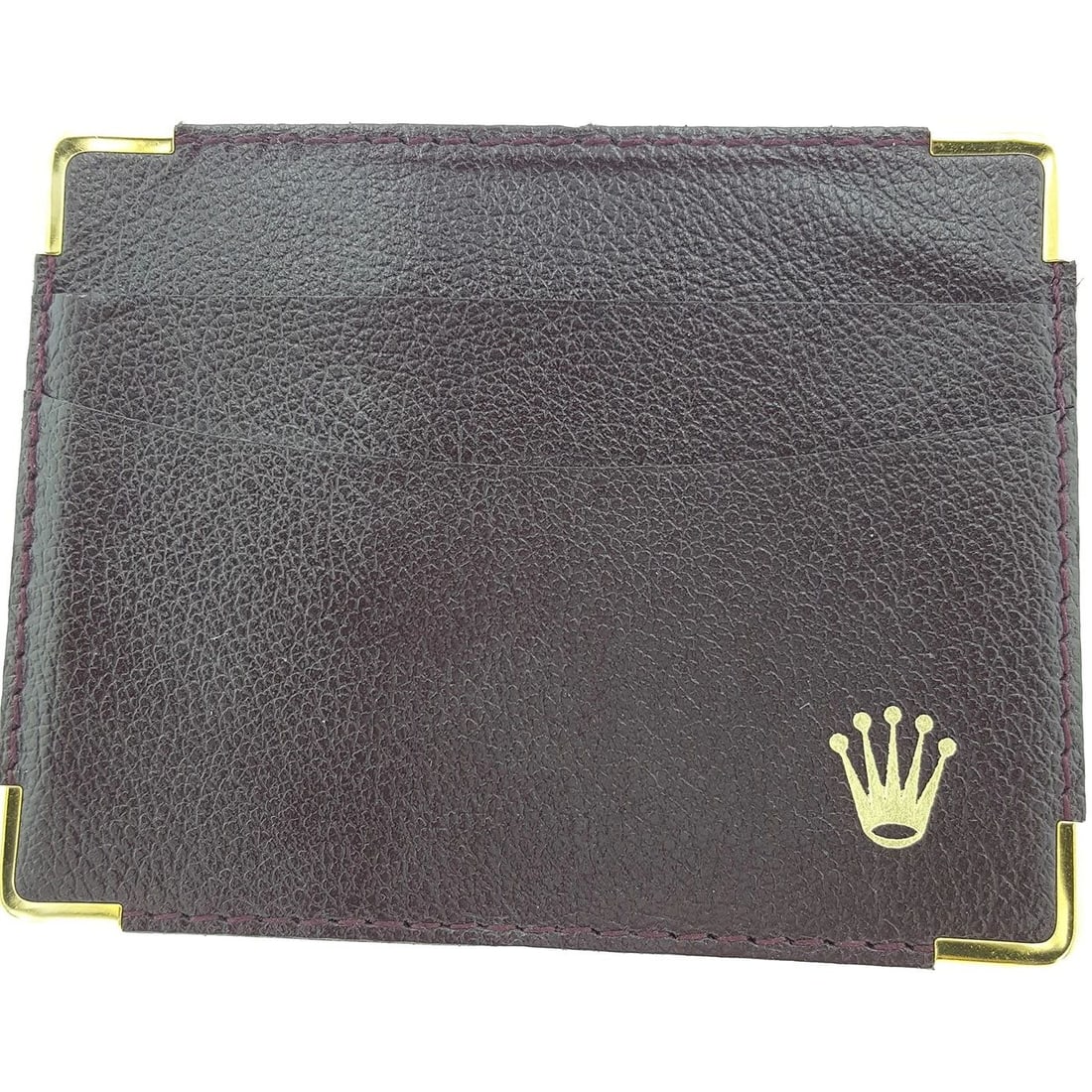 Rolex Card Holder Exclusive Black Leather gold inscription ref. 0101.70.05 (1 of 2)