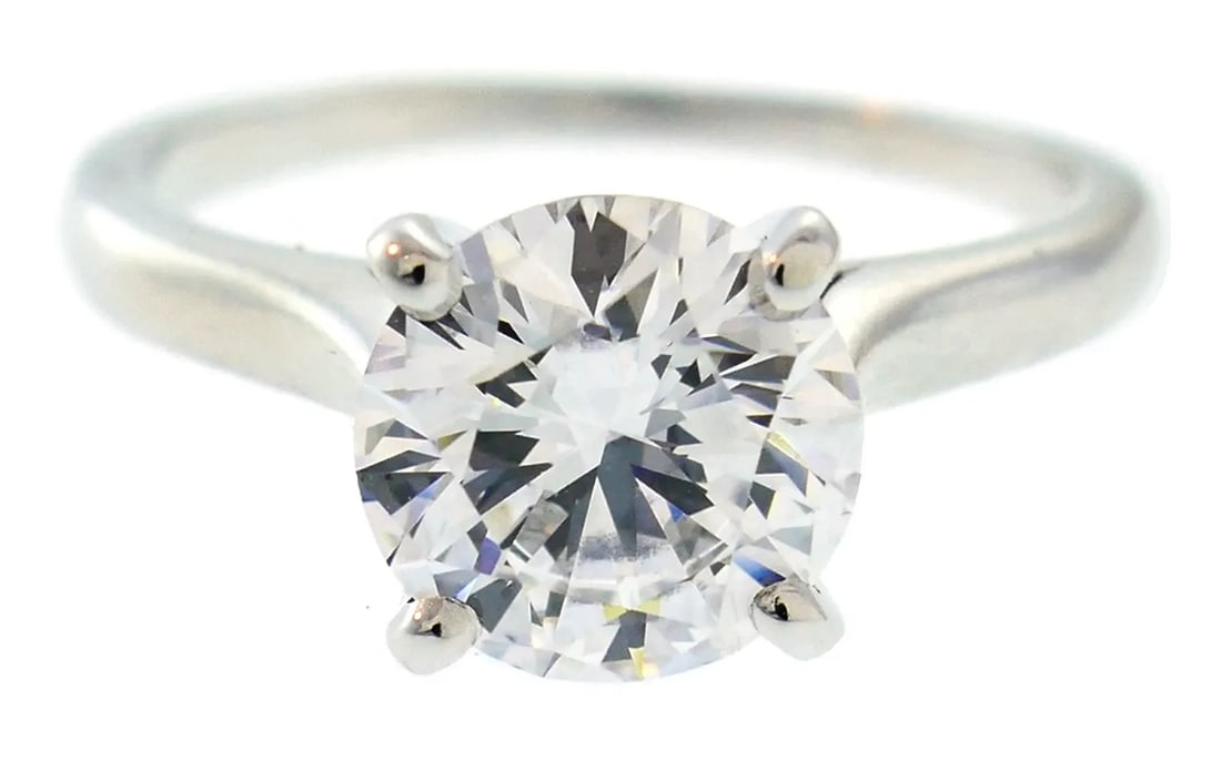CARTIER 1.50-CT D VS1 GIA DIAMOND PLATINUM RING ENGAGEMENT SOLITAIRE (1 of 2)