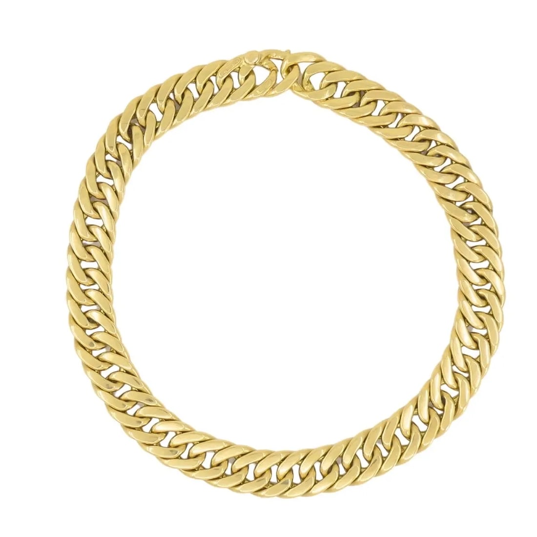 VINTAGE CARLO WEINGRILL NECKLACE 18K GOLD FLAT LINK NECKLACE: VINTAGE CARLO WEINGRILL NECKLACE 18K GOLD FLAT LINK NECKLACE NS JOTOO Vintage Carlo Weingrill Necklace 18k Gold Flat Link Necklace This vintage Carlo Weingrill necklace is crafted in rich 18k yellow g