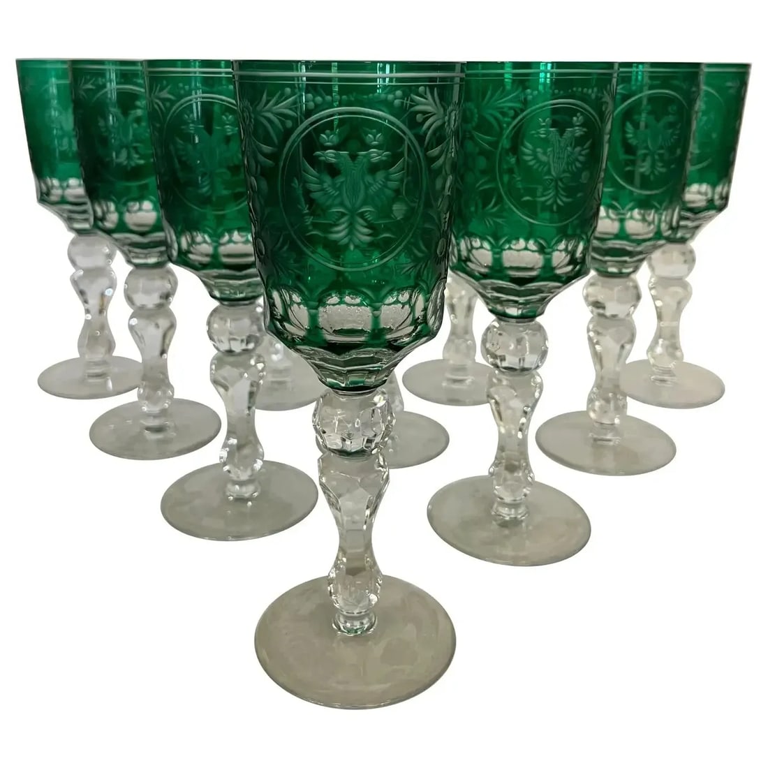 1900’S IMPERIAL RUSSIAN PORCELAIN FACTORY CRYSTAL DRINKING GLASSES: 1900’S IMPERIAL RUSSIAN PORCELAIN FACTORY CRYSTAL DRINKING GLASSES 1900’S IMPERIAL RUSSIAN PORCELAIN FACTORY CRYSTAL DRINKING GLASSES These beautiful antique crystal drinking glasses were manufact